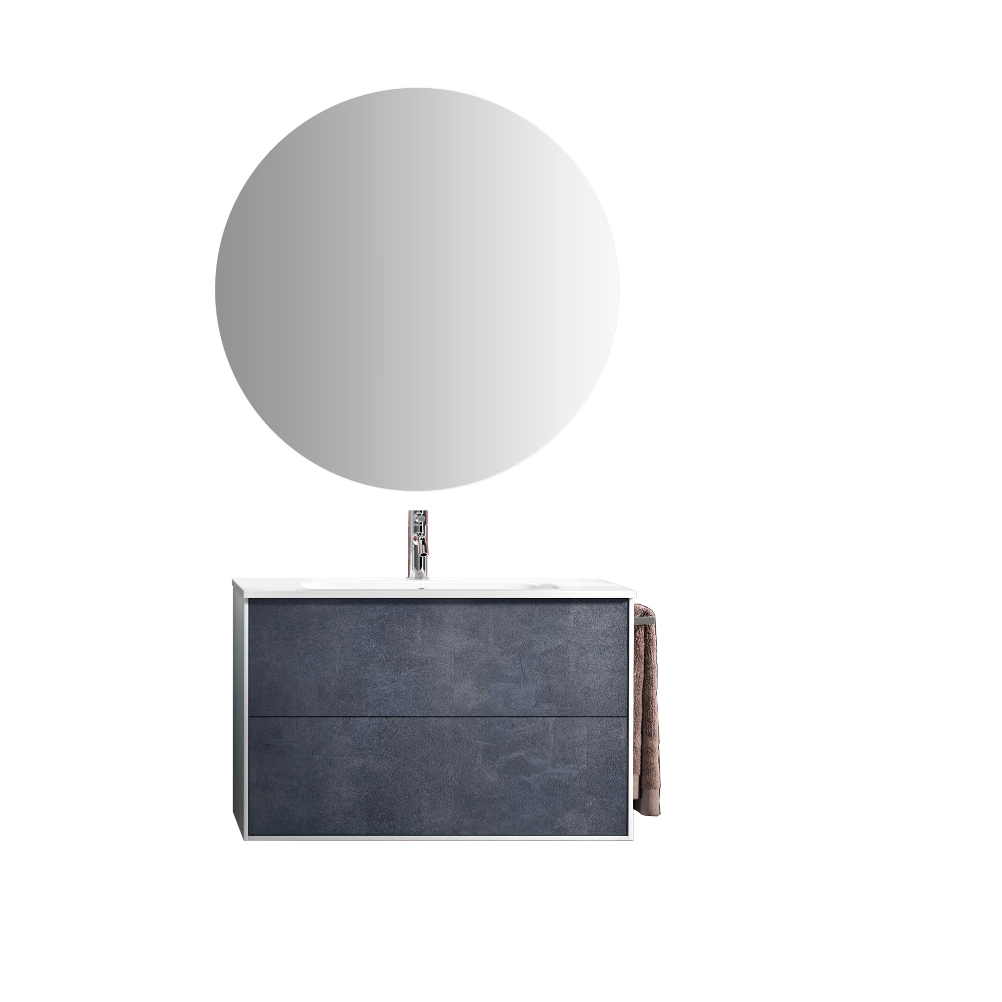 Image of Composizione 4 pezzi IGEA blu pietra_81x46,5x190