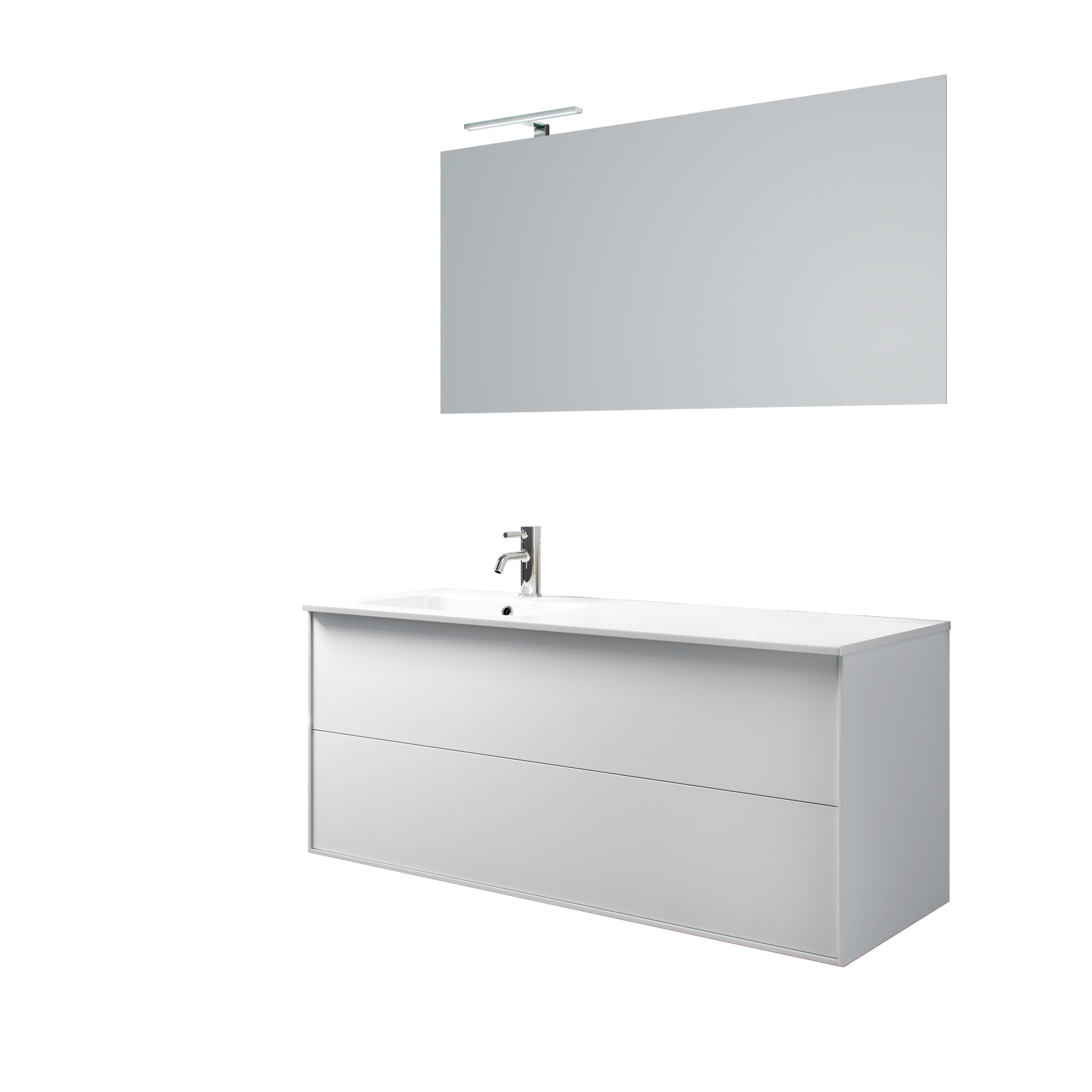 Image of Mobile bagno composizione vasca SX 4 pezzi IGEA colore bianco opaco