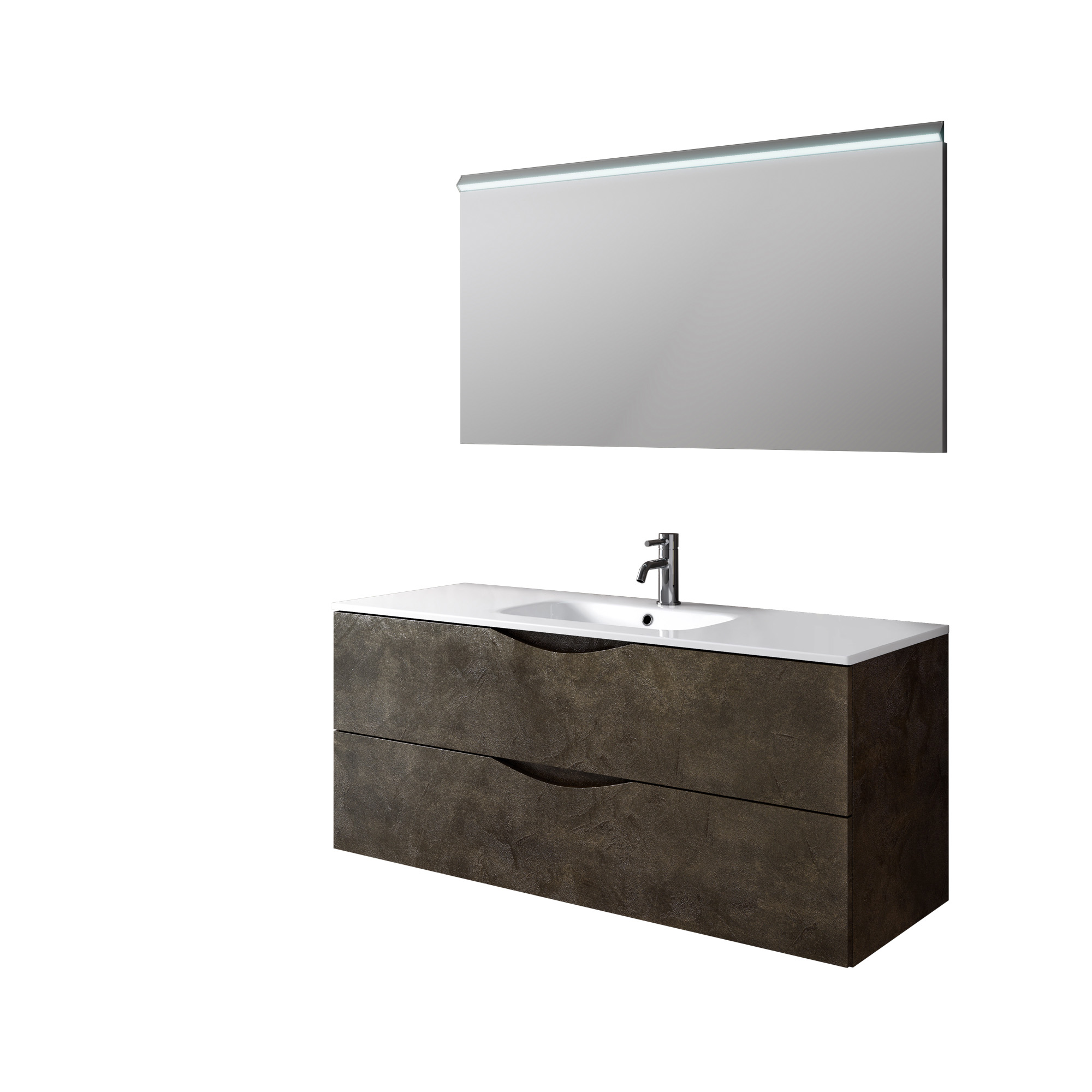 Image of Composizione 3 pezzi PLUTONE marrone pietra