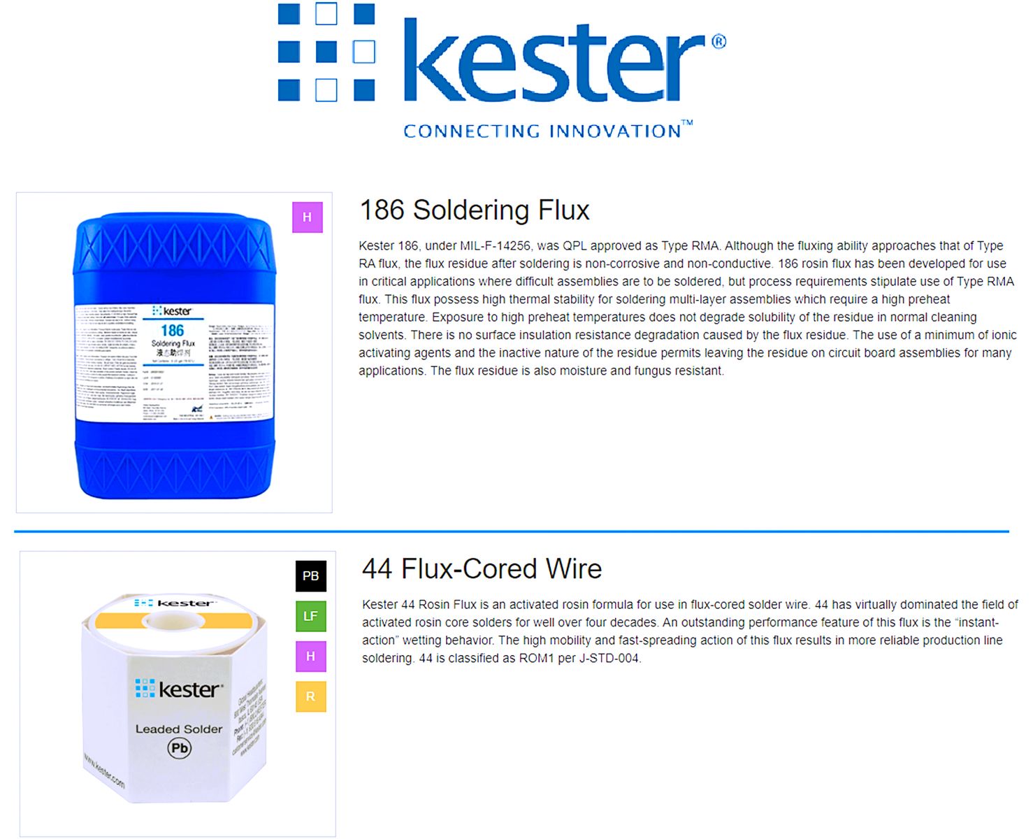 Kester #44 Rosin Solder /& Kester 186 RMA Flux Heat Shrink 3mm,6mm,1//2in Pro Kit
