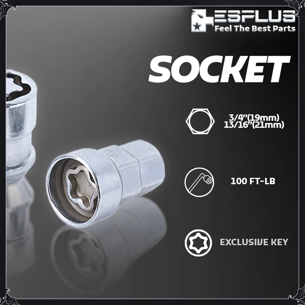 4 Pc Kia Wheel Lock M12x1.5 Chrome Fit Newest Models Forte/Sorento