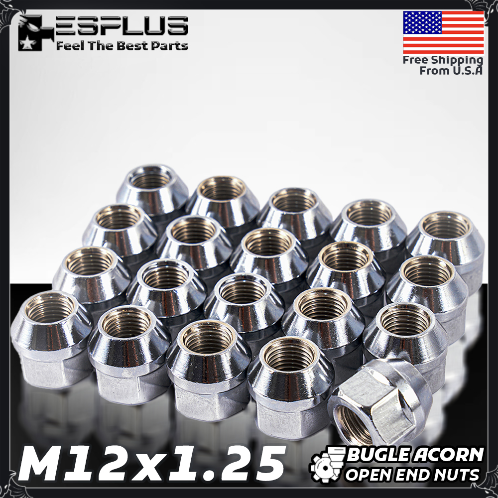 20 Suzuki Open Lug Nut M12x1.25 Chrome Fit Ertiga/Kizashi