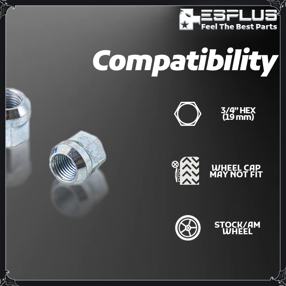 20 Suzuki Open Lug Nut M12x1.25 Chrome Fit Ertiga/Kizashi