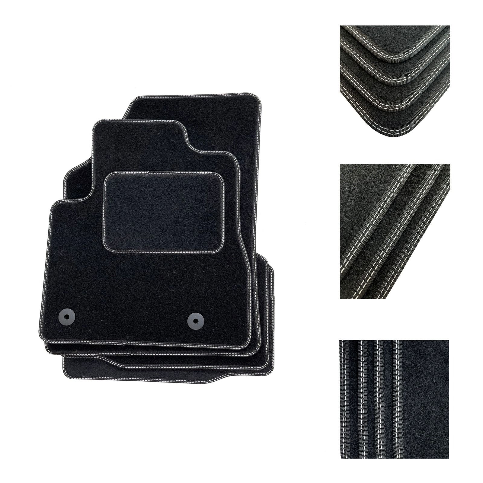 Mitsubishi ASX (2010-2025) - Auto Fußmatten - Doppelnaht - 4 Stück - 2 Clips - Bild 12 von 12